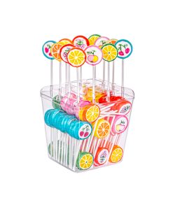 Patterned Lollipops with Mixed Flavors 100 Pcs